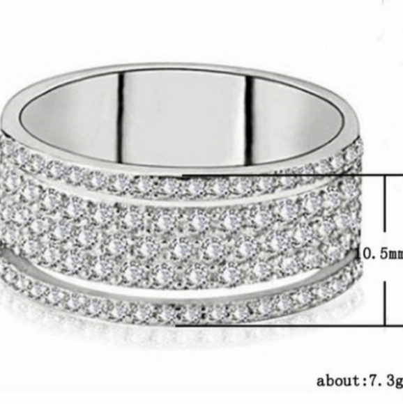 Eternity Triple Row Engagement Band - Picture 11 of 16